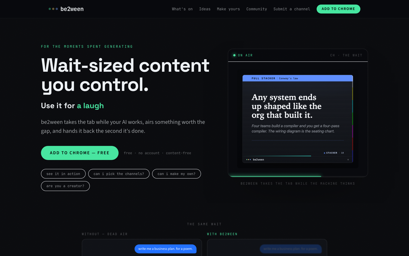 be2ween interface